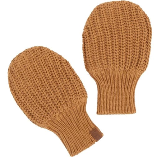 Baby's Only - Moufles bébé en teddy coton bio Soul caramel (0-6 mois)