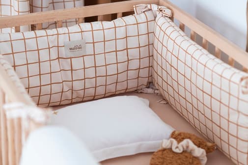 Mon Lit Cabane - - Tour de Lit Vichy Caramel -