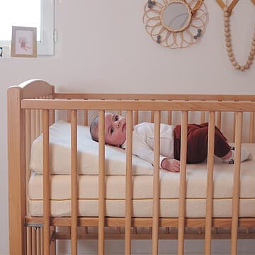 Candide - Plan Incliné 10° Organic Coton pour Lit 60 x 120 cm - Beige