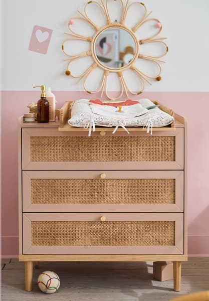 Vertbaudet - Commode en cannage POÉSIE rose