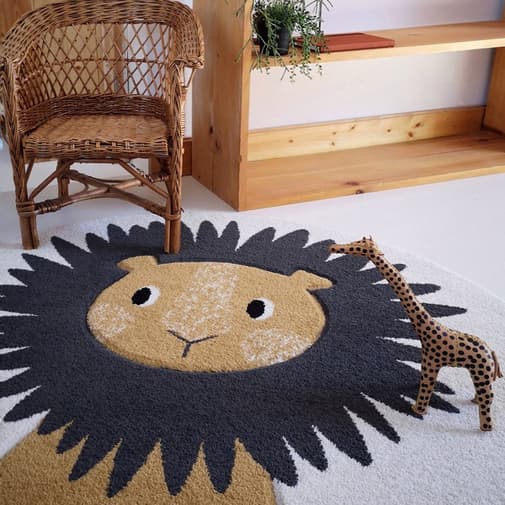 Nattiot - Tapis rond lion Jaggo (120 cm)