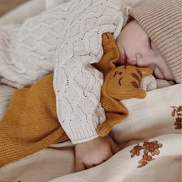 Main Sauvage - Doudou Plat Tricoté Tigre