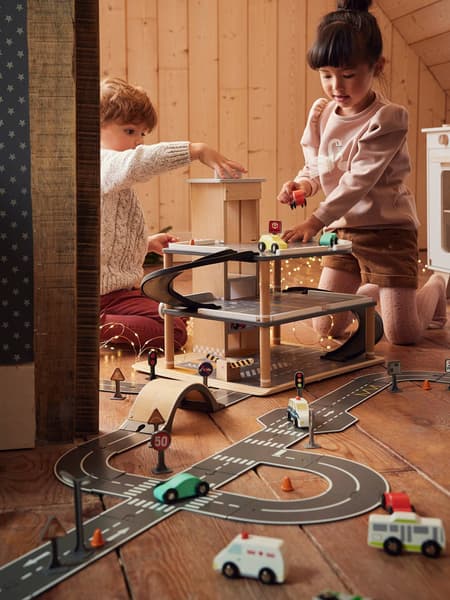 Vertbaudet - Garage en bois FSC® multicolore