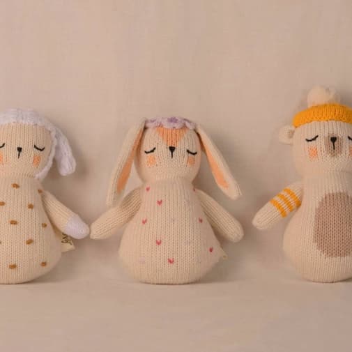 LERO LERO KID - Hochet ours polaire tricoté