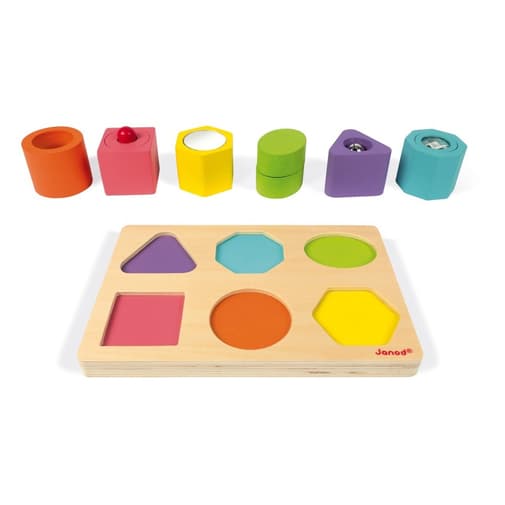 Janod - Janod - Puzzle 6 cubes sensoriels en bois