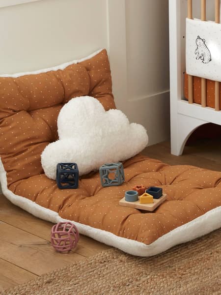 Vertbaudet - Coussin Nuage en sherpa ecru
