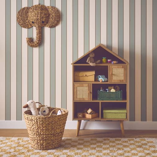 sweeek - Etagère bibliothèque décor bois, pieds en pin, cannage