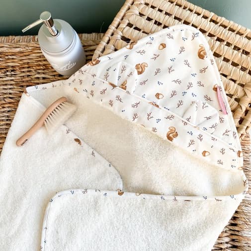 Little Crevette - Cape de bain coton bio 75x75 cm