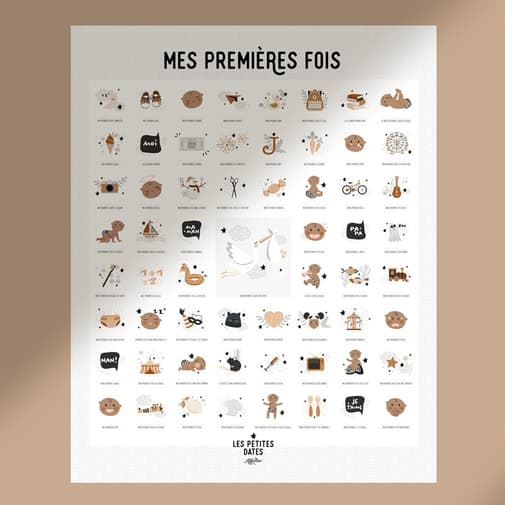 Les Petites Dates - Affiche mes premières fois - peau foncée