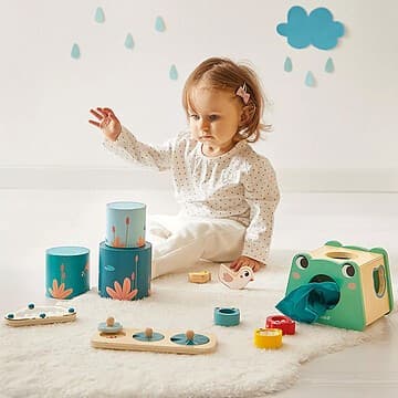 Janod - Box 12 mois 4 jouets bois