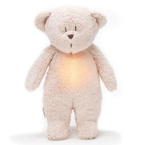 moonie - Peluche Veilleuse Musicale Ourson Moonie - Rose Blush