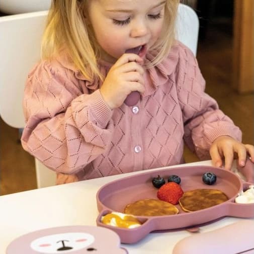 TUMTUM - Set De Couverts En Silicone Rose Rose
