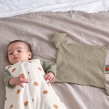 Lassig - Gigoteuse Mi-saison Cozy Wear Big Dots Blanc - Prématuré