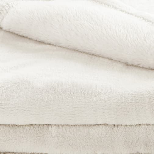 Domiva - Couverture microfibre Microdoux blanc écru (75 x 100 cm)