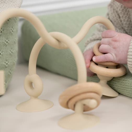 Baby's Only - Labyrinthe à perles en silicone Warm linen