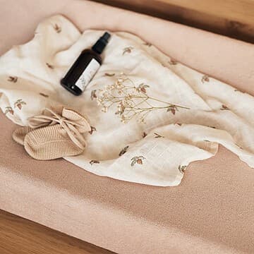 Jollein - Lot de 2 Housses de Matelas à Langer - Wild Rose