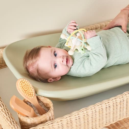 Nattou - Matelas à langer en mousse Softy vert (70 x 50 cm)
