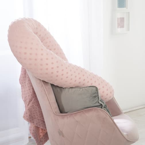 roba - Coussin d'allaitement et tour de lit bébé 170 cm en coton bio rose