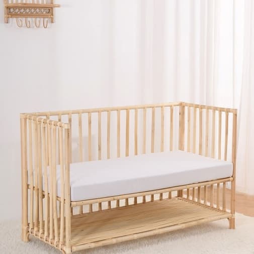 Babykare - Lit évolutif 70x140 cododo rotin naturel