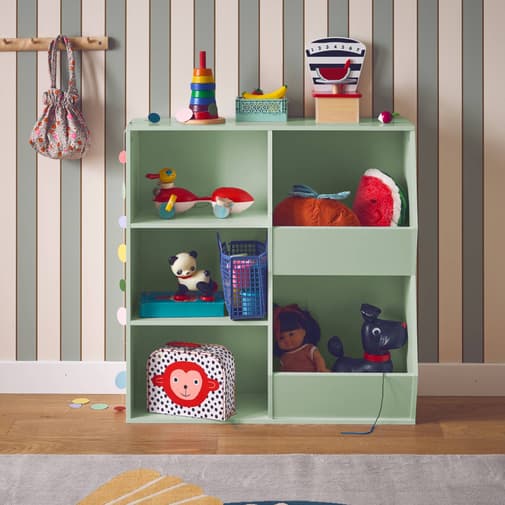 sweeek - Meuble de rangement enfant vert, 4 étagères