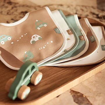 Jollein - Lot de 5 Bavoirs Imperméables - On The Go