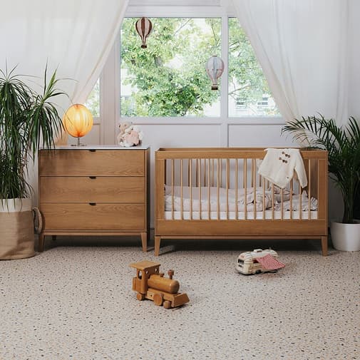 Nina Bien - Lit Bébé Evolutif Milan Chêne Caramel - 140 x 70 cm