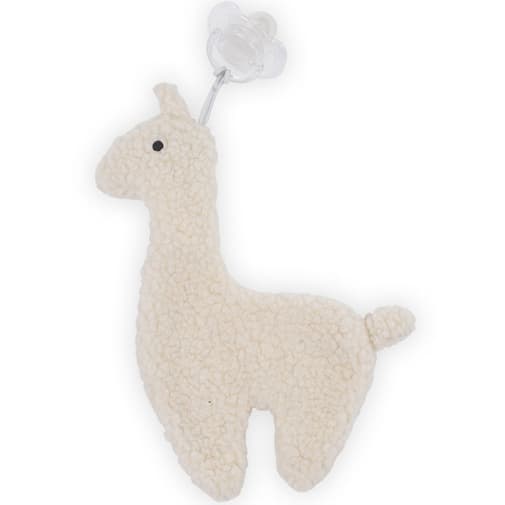 Jollein - Doudou attache sucette Lama blanc
