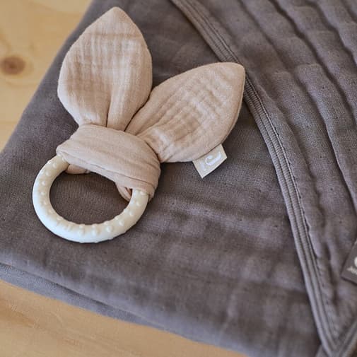 Jollein - Anneau de Dentition Lapin - Nougat