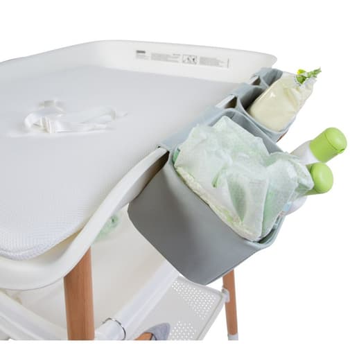 Childhome - Lot De 3 Paniers De Rangement Suspendus Gris Clair