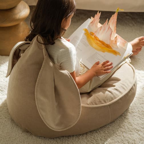 Wigiwama - Pouf lapin Dusty Beige