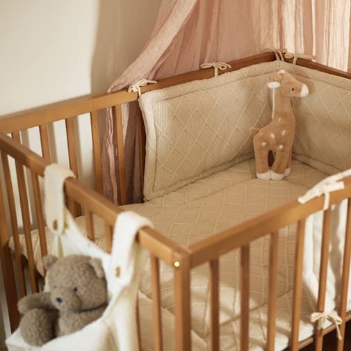 Jollein - Tour De Lit Cosy Knit Biscuit (pour Lits 60 X 120 Ou 70 X 140 Cm) Beige