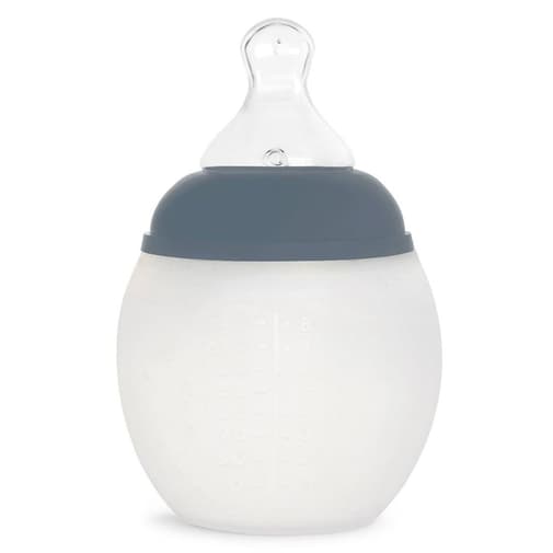 Elhée - Biberon anti-colique en silicone Blue Grey (240 ml)