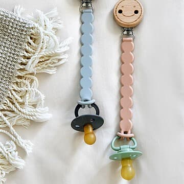 Lassig - Attache sucette Tiny Smile bois/silicone