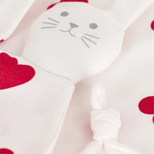 Petit Bateau - Petit Bateau - Doudou Lapin Cœurs