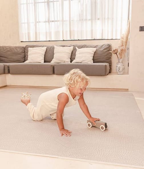ToddleKind - Tapis de jeu puzzle en mousse éco-responsable beige 120x180 cm