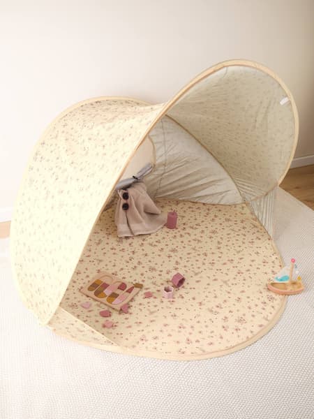 Bieco - Tente Anti-uv Protection 40+, Tente Plage Vintage Flowers