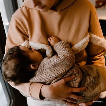 You&Milk - Hoodie d'Allaitement Just Mama Mom'moute Moka - M