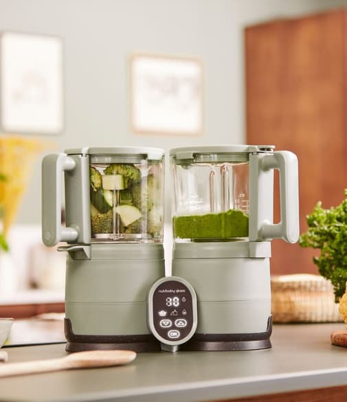 Babymoov - Robot en verre cuisson rapide - Nutribaby Glass Celadon