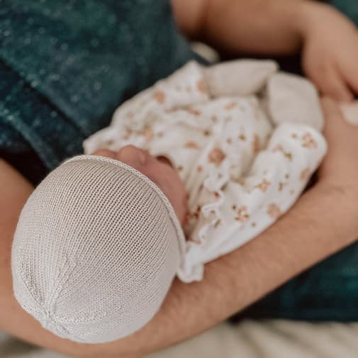 Neobulle - Lot Bébé, Bonnet et Gants, en laine, coloris Lin