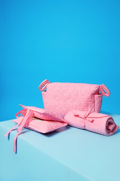26 paradis - POCHETTE POUR COUCHES ET LINGETTES NYLON MATELASSÉ FLEURS