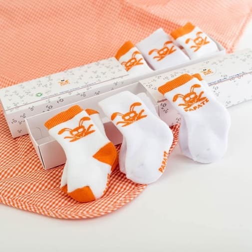 Papate - Chaussettes naissance en coton bio