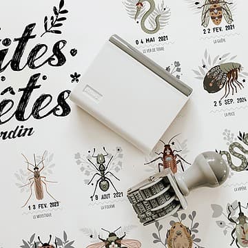 Les Petites Dates - Affiche Les Petites Bêtes du Jardin - 50 x 40 cm