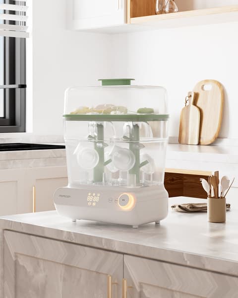 Momcozy - Sterilisateur et séchoir rapide à 3 couches pour biberons Momcozy