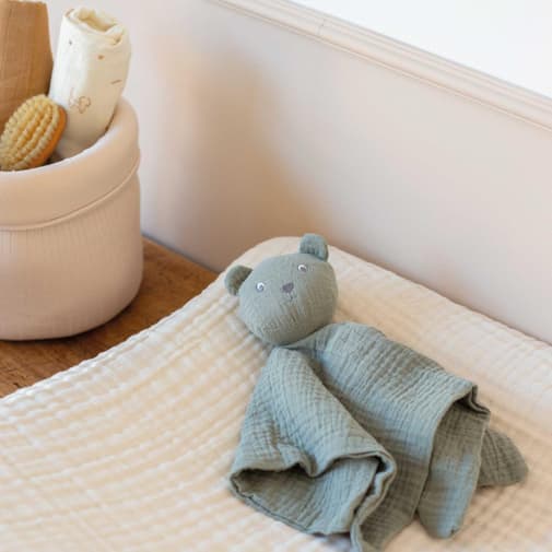 Trois Kilos Sept - Doudou plat Ours Honey