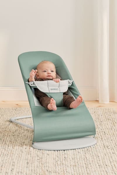 BabyBjörn - Transat Balance Soft - Vert sauge/Gris clair / Tissé/Jersey / Gris clair