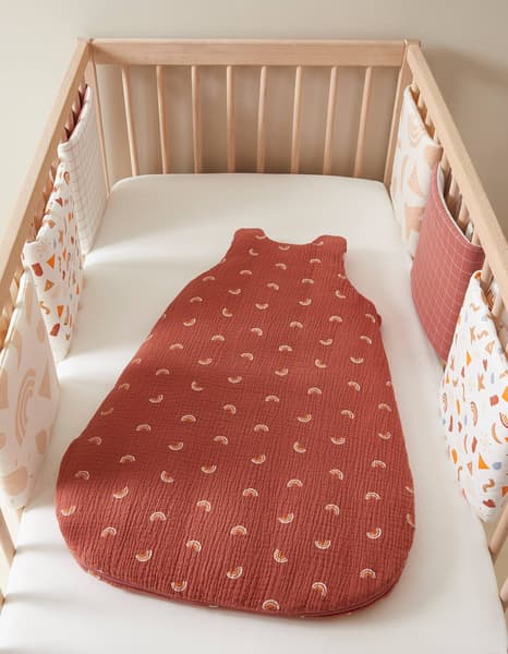 Vertbaudet - Tour de lit / tour de parc pare-chocs en coton bio* HAPPY SKY multicolore
