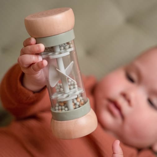 Little Dutch - Hochet de pluie en bois Little Farm