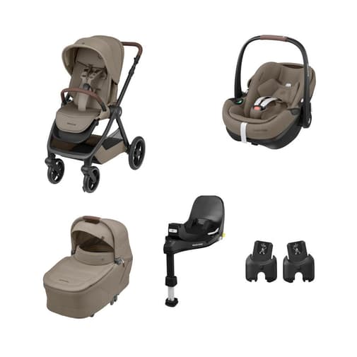 Maxi-Cosi - Maxi-Cosi Oxford+ + Pebble 360 Pro2   + FamilyFix 360 Pro + Adaptateur Sièges auto bébés - Twillic Truffle