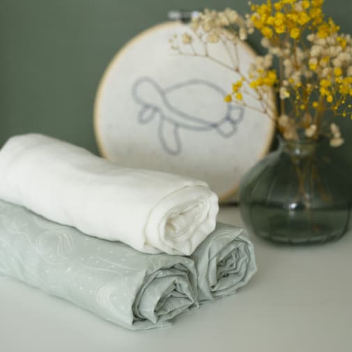 Trois Kilos Sept - Lot de 3 langes OEKO-TEX® STANDARD 100