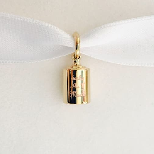 Mon Petit Poids - Pendentif personnalisable plaqué or jaune